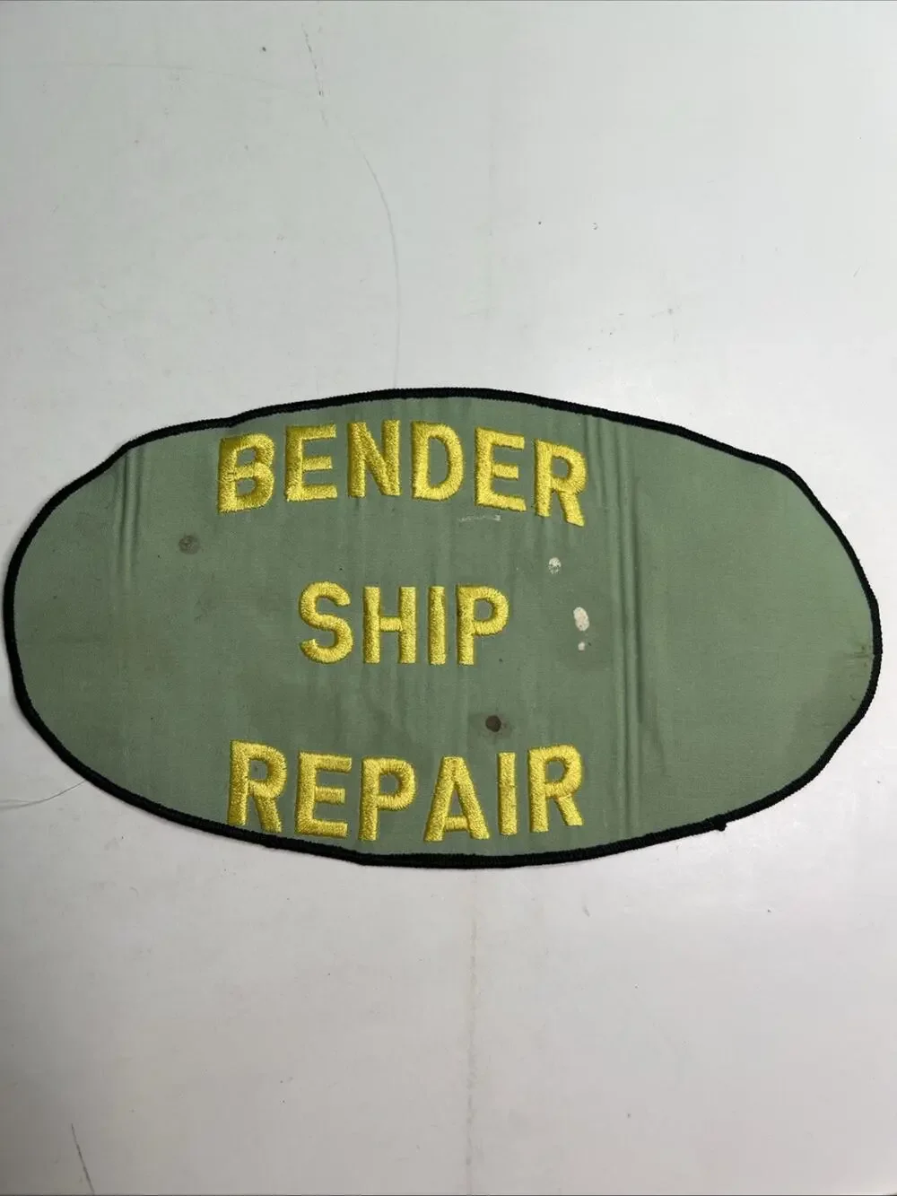 BENDER SHIP REPAIR Mobile Alabama Large Embroidered Patch Non Adhesive Used C